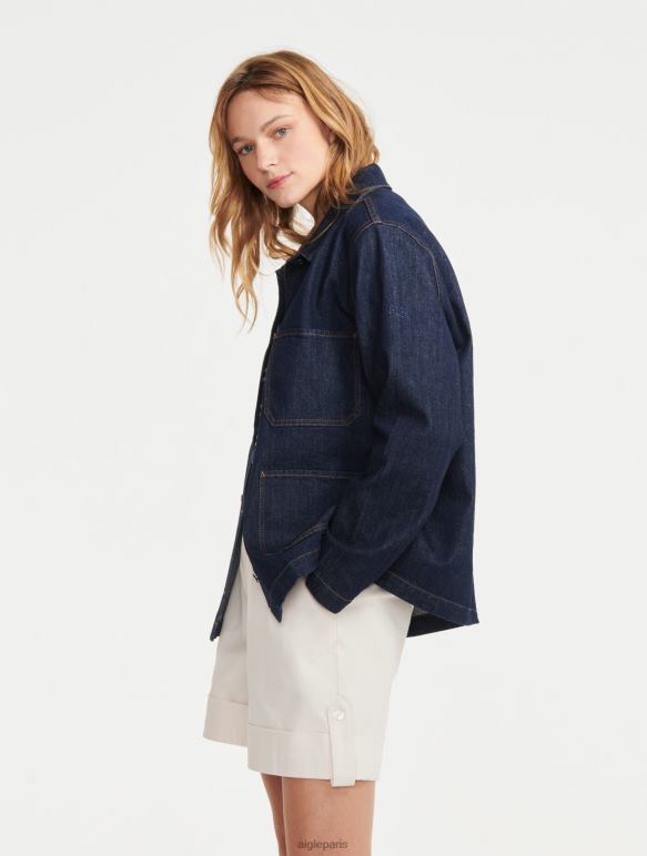 femmes denim brut ovd Aigle veste de travail mi-longue vêtements 2F486698