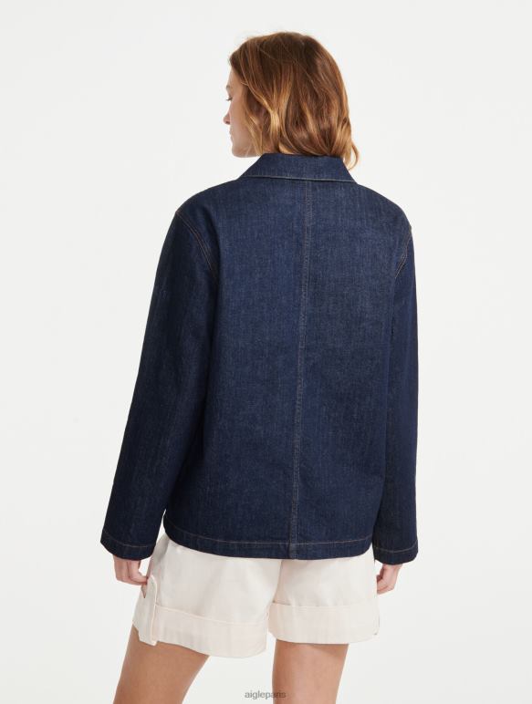 femmes denim brut ovd Aigle veste de travail mi-longue vêtements 2F486698