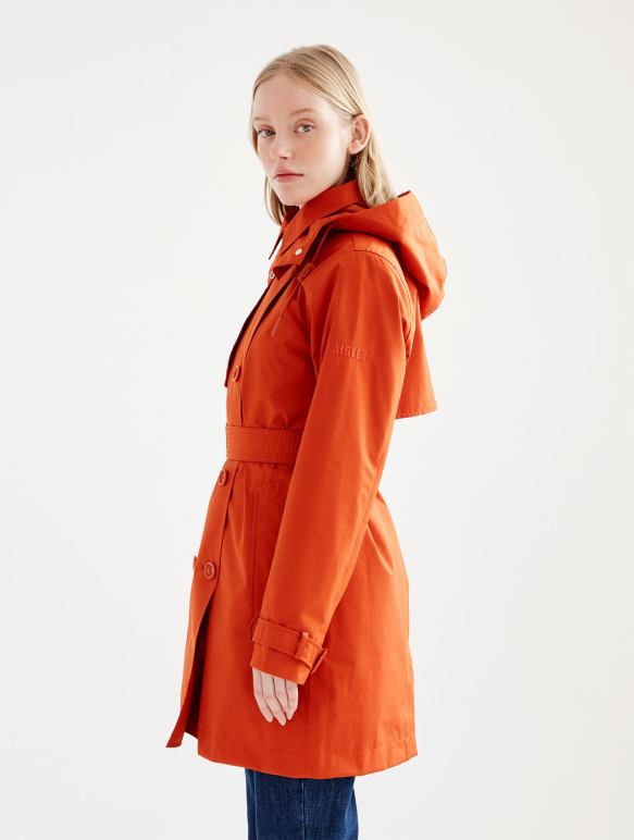 femmes goji Aigle trench-coat court en gore-tex à capuche amovible vêtements 2F486501
