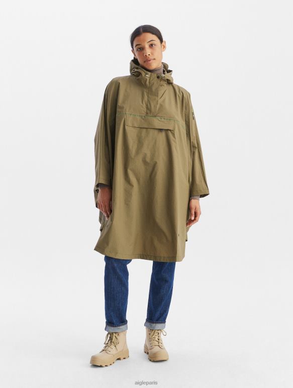 femmes kaki Aigle poncho imperméable pour cyclistes vêtements 2F486670