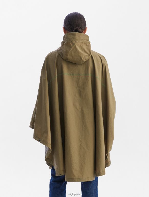 femmes kaki Aigle poncho imperméable pour cyclistes vêtements 2F486670
