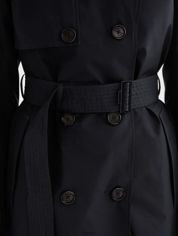 femmes noir Aigle trench-coat court en gore-tex à capuche amovible vêtements 2F486463