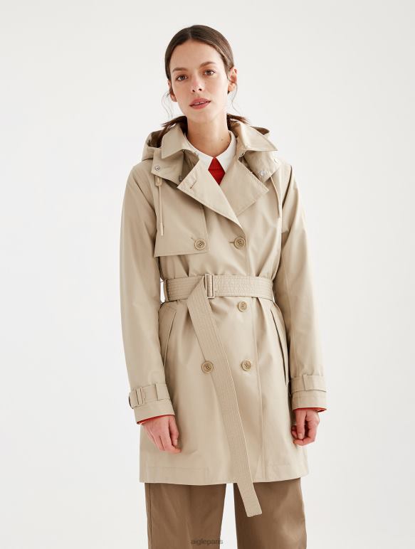 femmes osier Aigle trench-coat court en gore-tex à capuche amovible vêtements 2F486452