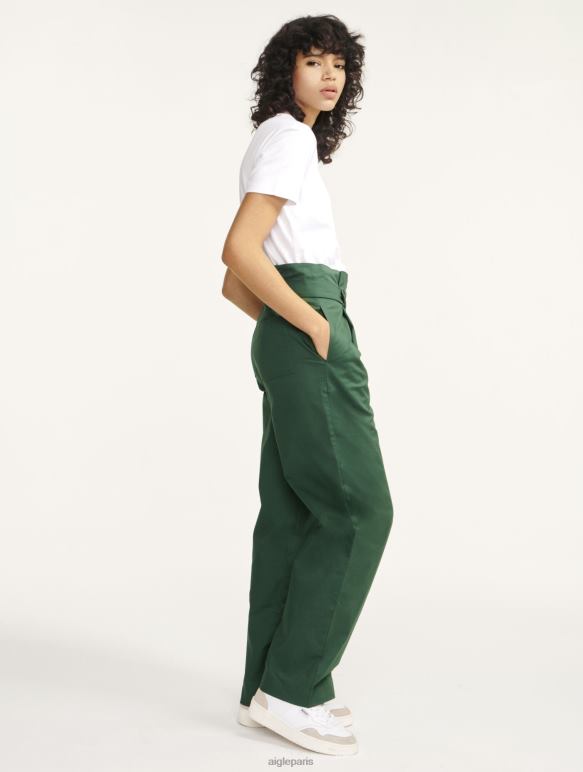 femmes botanique Aigle pantalon large en sergé de coton vêtements 2F486453
