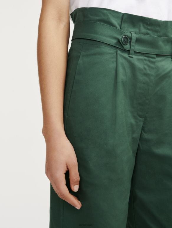 femmes botanique Aigle pantalon large en sergé de coton vêtements 2F486453