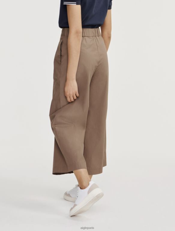 femmes cappuccino Aigle Pantalon large 7/8 vêtements 2F486555