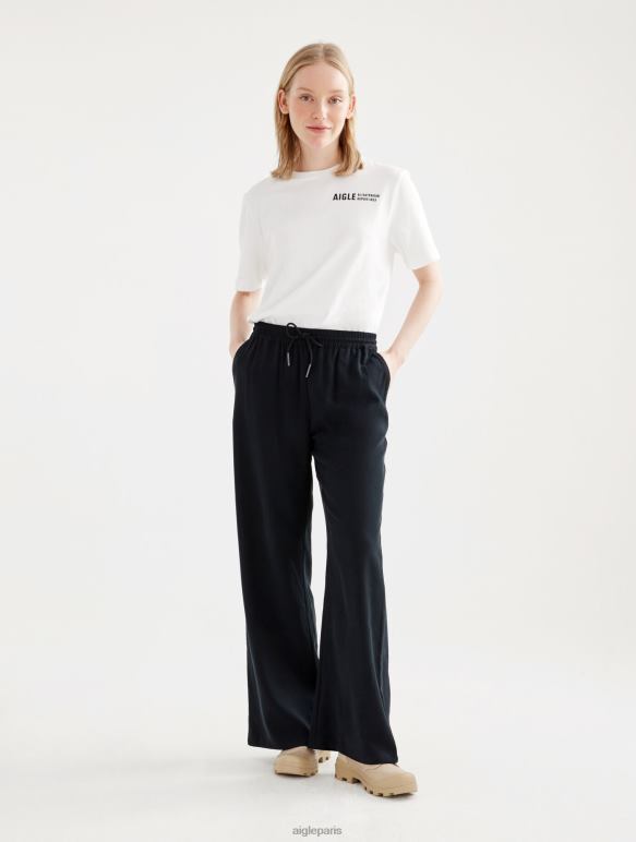 femmes noir Aigle pantalon ample 7/8 vêtements 2F486509