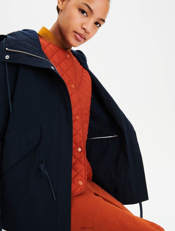femmes Empire Aigle parka courte à queue de poisson vêtements 2F486679