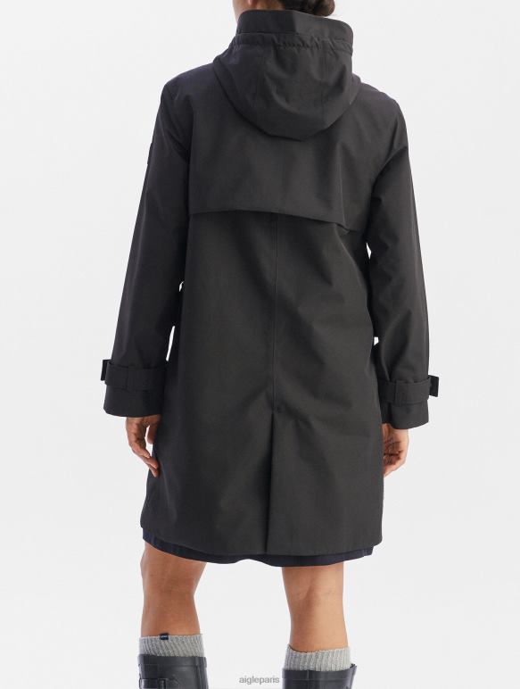 femmes noir Aigle parka longue en gore-tex vêtements 2F486427