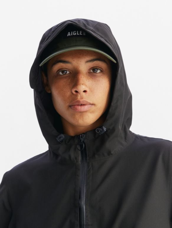 femmes noir Aigle parka longue en gore-tex vêtements 2F486427