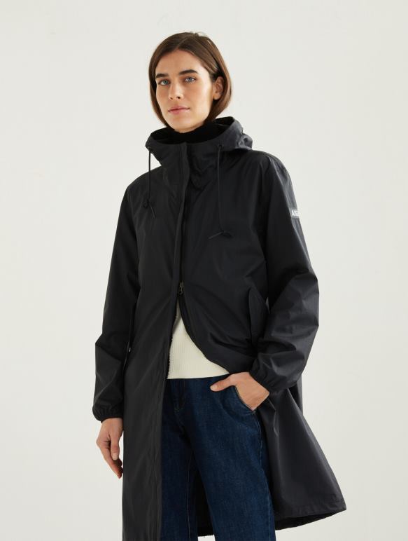 femmes noir Aigle parka mtd à capuche longue vêtements 2F486481