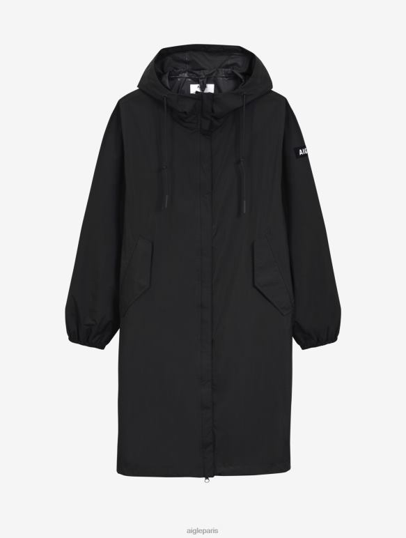 femmes noir Aigle parka mtd à capuche longue vêtements 2F486481
