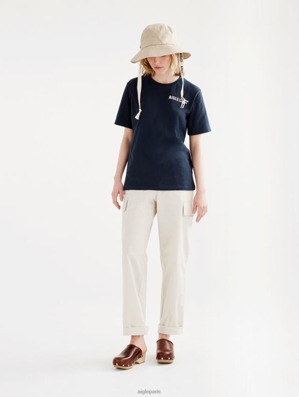 femmes Empire Aigle t-shirt à col rond en coton biologique vêtements 2F486571