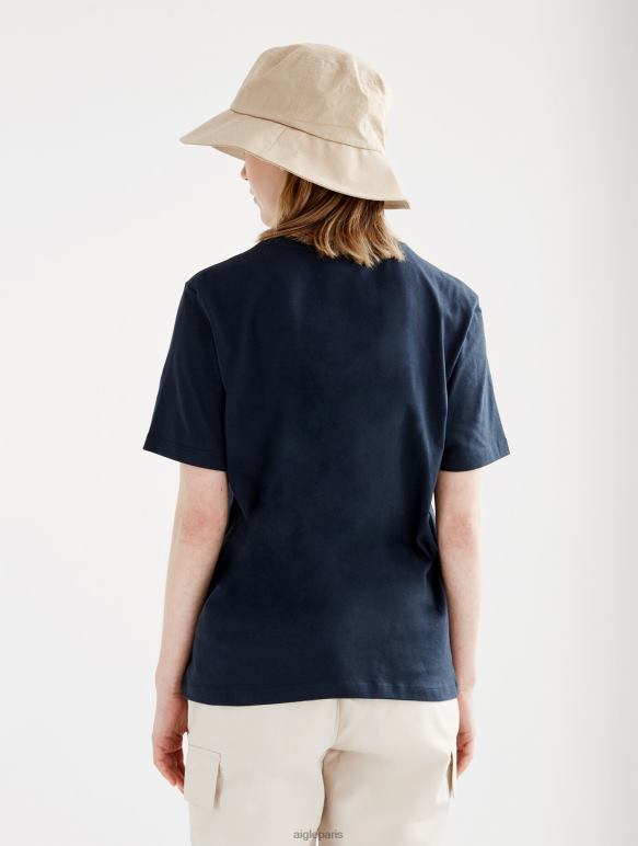 femmes Empire Aigle t-shirt à col rond en coton biologique vêtements 2F486571