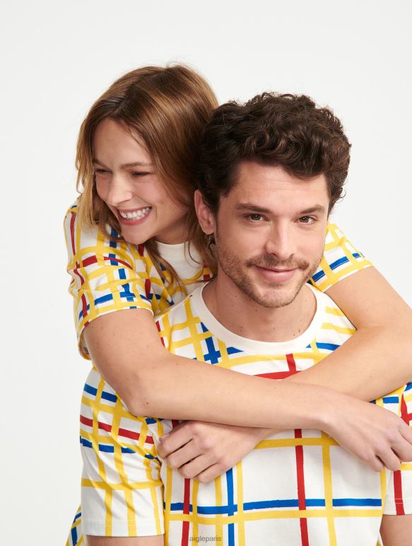 femmes Mondrian Aigle x Centre Pompidou t-shirt à col rond vêtements 2F48610