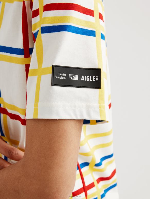 femmes Mondrian Aigle x Centre Pompidou t-shirt à col rond vêtements 2F48610