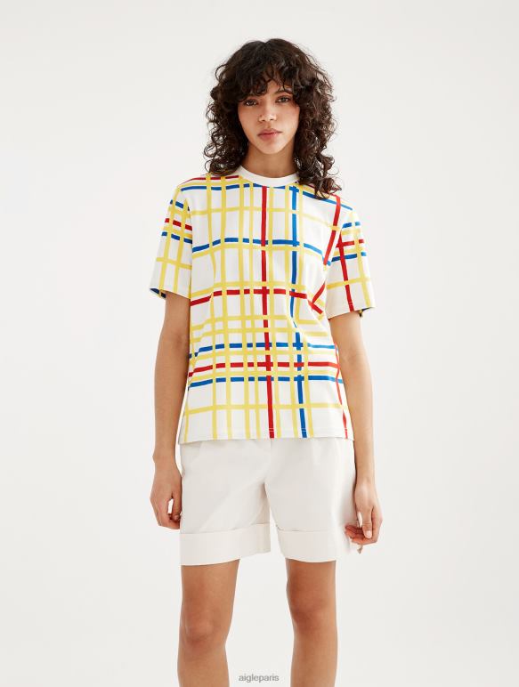 femmes Mondrian Aigle x Centre Pompidou t-shirt à col rond vêtements 2F48610