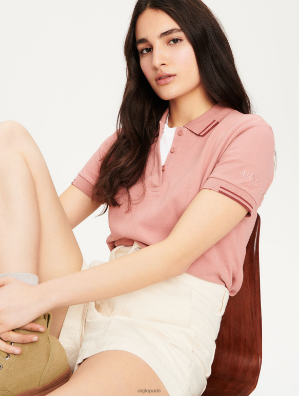 femmes bois de rose foncé Aigle polo en coton biologique vêtements 2F486640