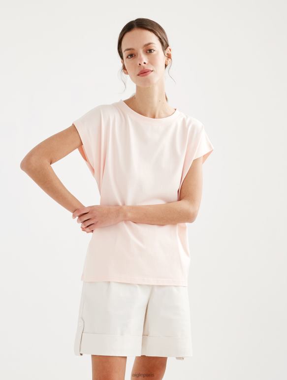 femmes cérisier Aigle t-shirt à épaules tombantes vêtements 2F486708