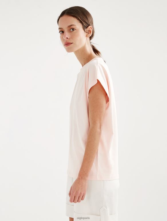 femmes cérisier Aigle t-shirt à épaules tombantes vêtements 2F486708