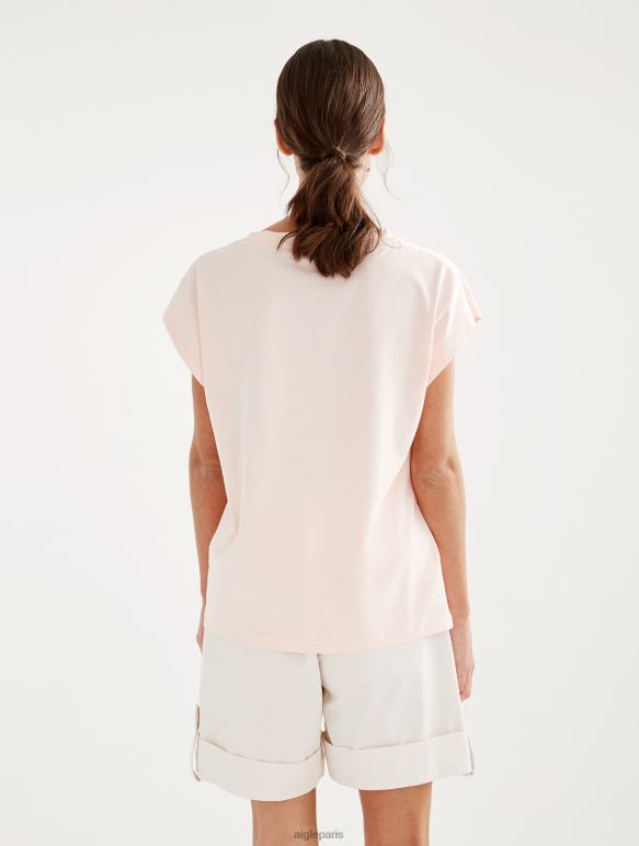 femmes cérisier Aigle t-shirt à épaules tombantes vêtements 2F486708