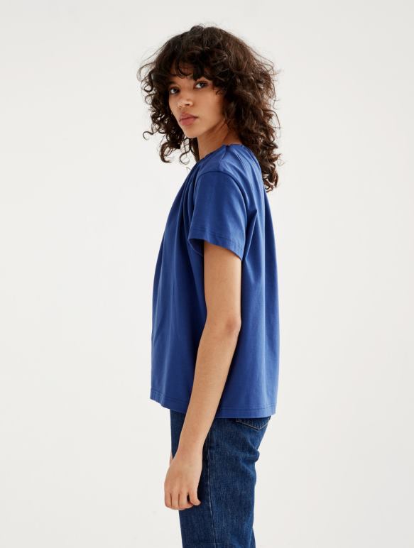femmes encrebleu Aigle t-shirt à manches courtes avec encolure froncée vêtements 2F486573