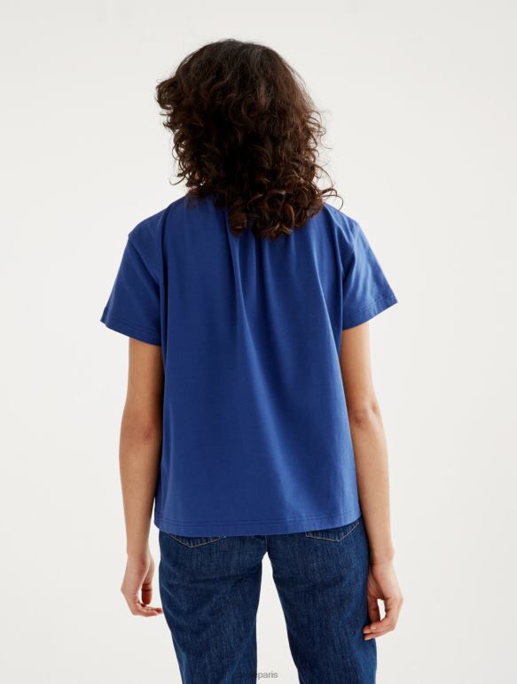 femmes encrebleu Aigle t-shirt à manches courtes avec encolure froncée vêtements 2F486573