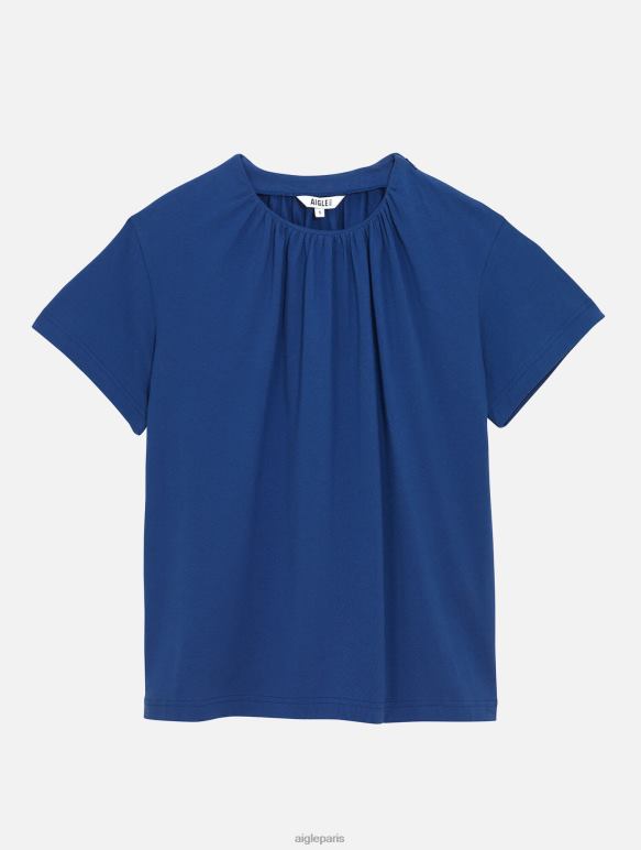 femmes encrebleu Aigle t-shirt à manches courtes avec encolure froncée vêtements 2F486573