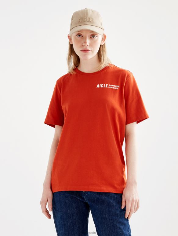 femmes goji Aigle t-shirt à col rond en coton biologique vêtements 2F486546