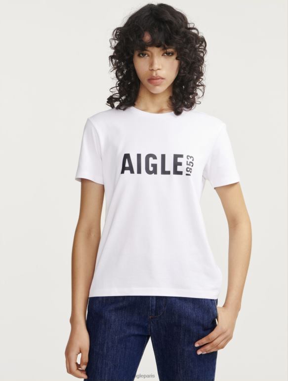 femmes lait Aigle t-shirt imprimé à manches courtes en pyratex vêtements 2F486699