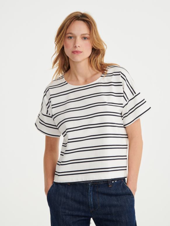femmes lait st Aigle t-shirt marinière fabriqué en france vêtements 2F486540