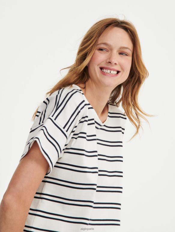 femmes lait st Aigle t-shirt marinière fabriqué en france vêtements 2F486540