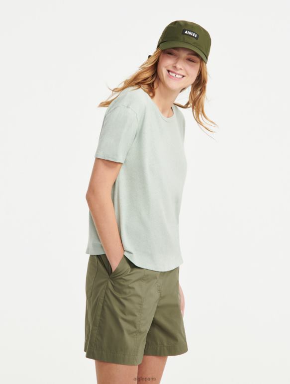 femmes réséda Aigle t-shirt à manches courtes en lin mélangé vêtements 2F486686