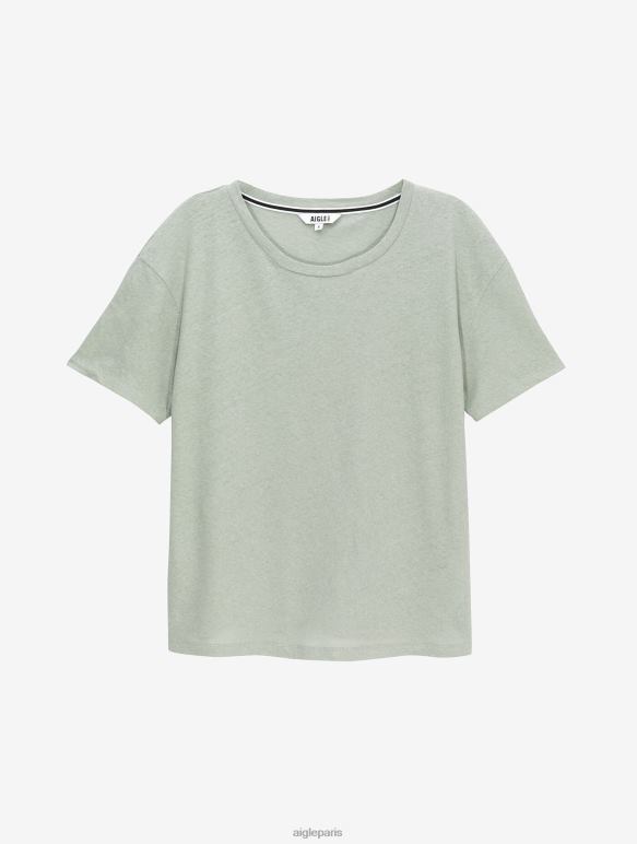 femmes réséda Aigle t-shirt à manches courtes en lin mélangé vêtements 2F486686