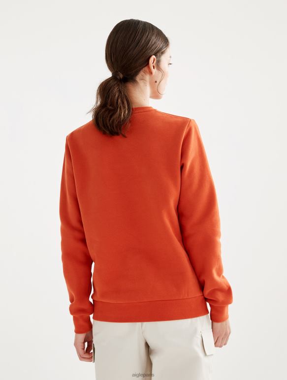 femmes goji Aigle sweat-shirt à col rond brossé avec imprimé sur la poitrine vêtements 2F486539