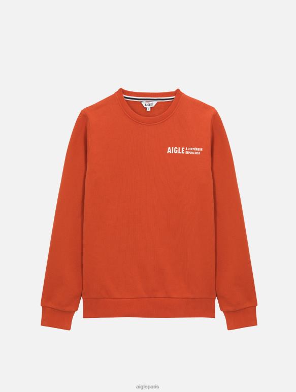 femmes goji Aigle sweat-shirt à col rond brossé avec imprimé sur la poitrine vêtements 2F486539