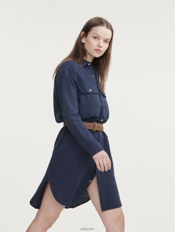 femmes Empire Aigle robe chemise en gaze de coton vêtements 2F486445
