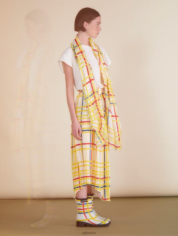 femmes Mondrian Aigle x Centre Pompidou jupe longue plissée vêtements 2F486583