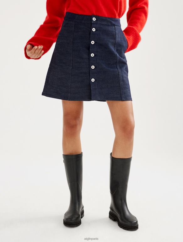 femmes jean Aigle jupe courte en jean made in france vêtements 2F486703