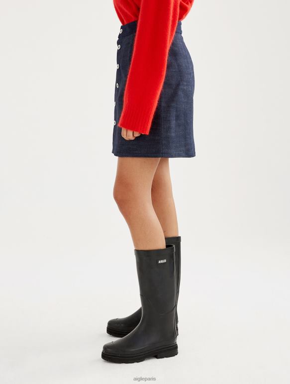 femmes jean Aigle jupe courte en jean made in france vêtements 2F486703