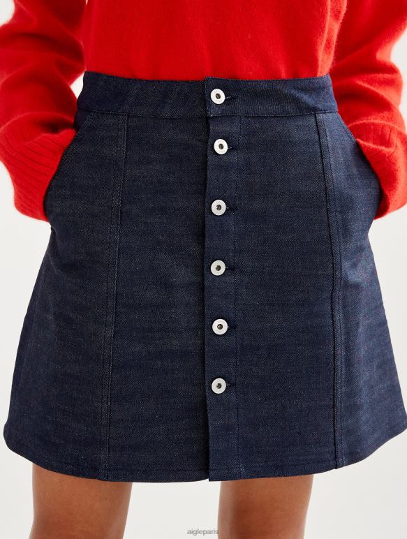 femmes jean Aigle jupe courte en jean made in france vêtements 2F486703