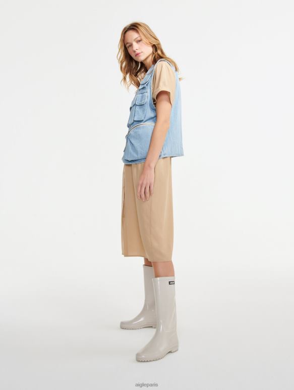 femmes osier Aigle robe-chemise à manches courtes vêtements 2F486687