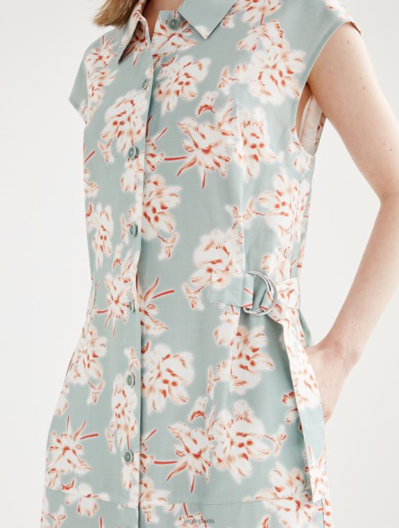 femmes réséda pr Aigle robe mi-longue boutonnée ajustée sur l'ensemble vêtements 2F486558