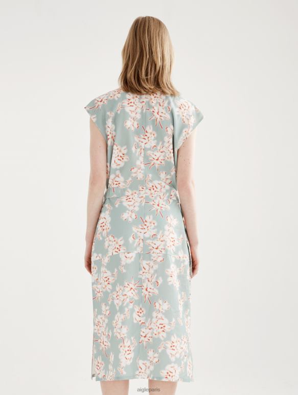 femmes réséda pr Aigle robe mi-longue boutonnée ajustée sur l'ensemble vêtements 2F486558