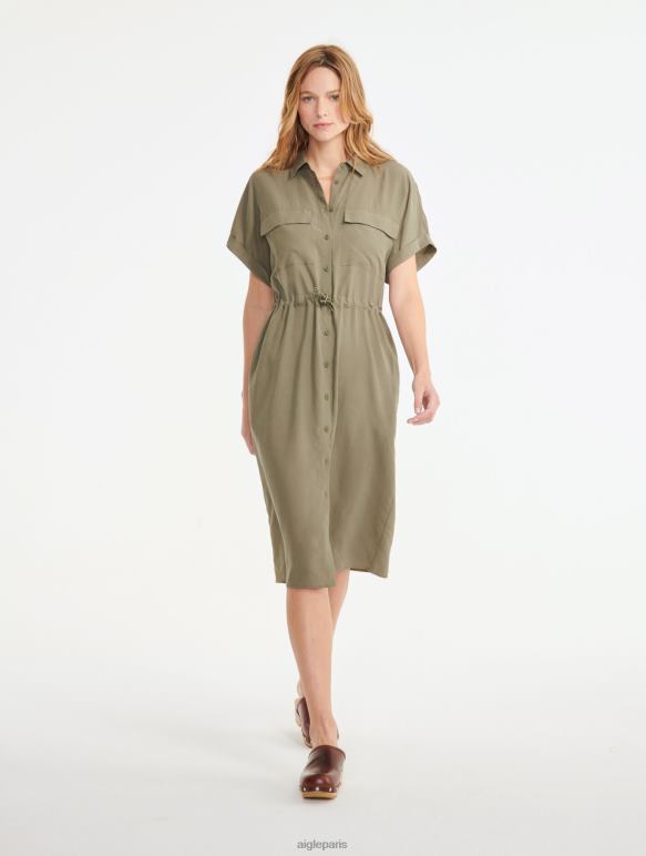 femmes taillis Aigle robe-chemise à manches courtes vêtements 2F486694