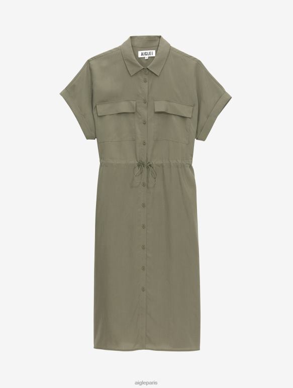 femmes taillis Aigle robe-chemise à manches courtes vêtements 2F486694