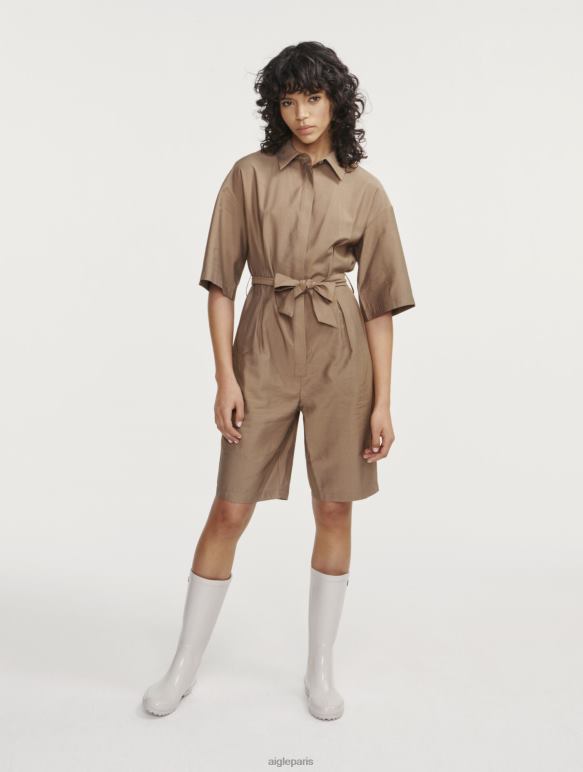 femmes cappuccino Aigle combinaison bermuda à manches courtes vêtements 2F486459