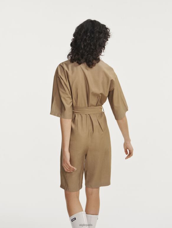 femmes cappuccino Aigle combinaison bermuda à manches courtes vêtements 2F486459
