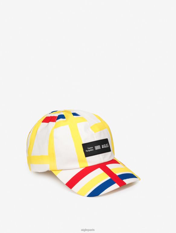 Hommes Mondrian Aigle x Centre Pompidou casquette imprimée accessoires 2F486402