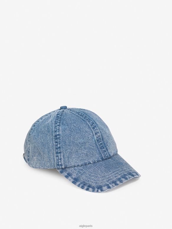 Hommes denim légèrement décoloré Aigle casquette ajustable en jean accessoires 2F486360